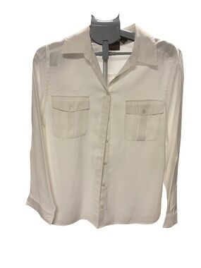 Chico's Size 2 Cream Button-Up Blouse